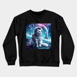 Space cat, cat astronaut Crewneck Sweatshirt